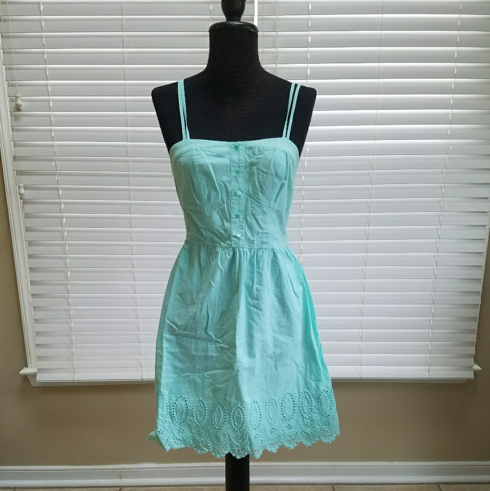 Summery mint colored sundress